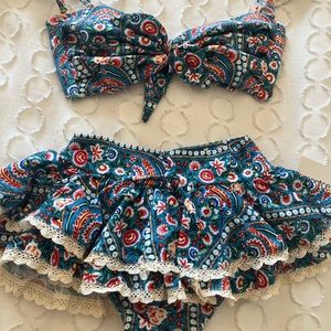 Montce Swim Oxana Ruffle Swim Skirt - Bikini Bottom